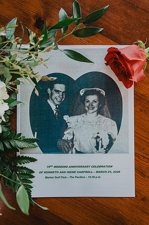 Kenneth and Irene 75th wedding anniversary