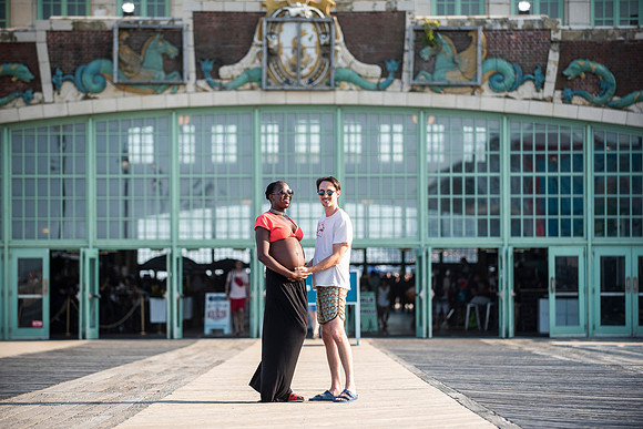 Melanie's maternity Asbury Park session