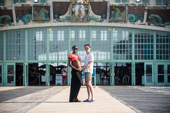Melanie's maternity Asbury Park session
