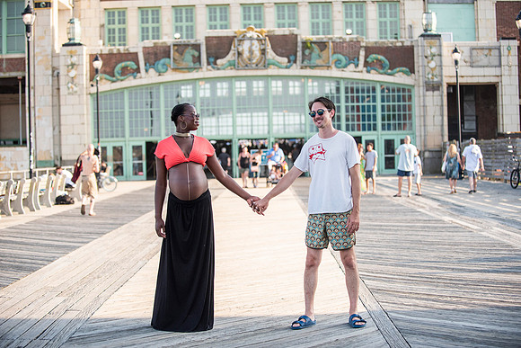 Melanie's maternity Asbury Park session