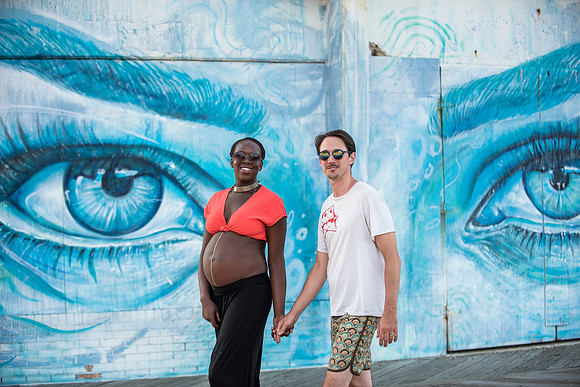 Melanie's maternity Asbury Park session