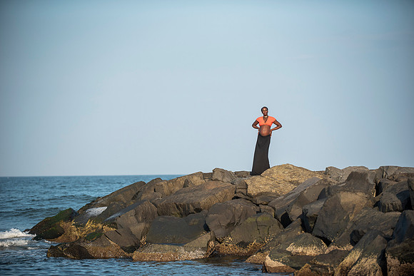 Melanie's maternity Asbury Park session