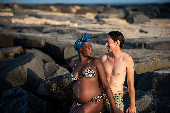 Melanie's maternity Asbury Park session