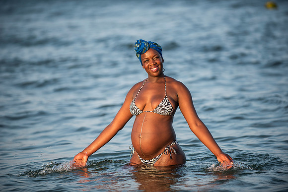 Melanie's maternity Asbury Park session