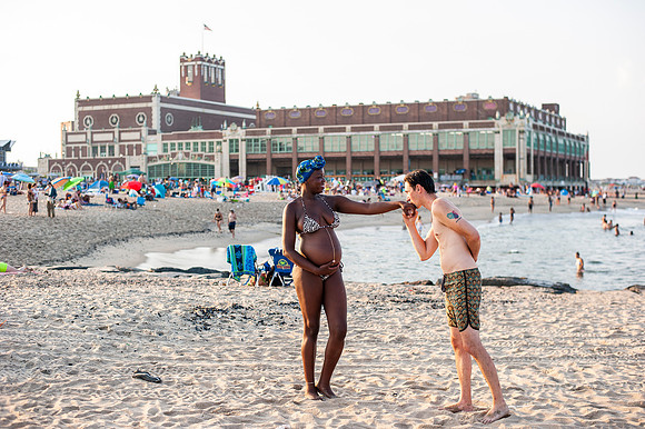 Melanie's maternity Asbury Park session