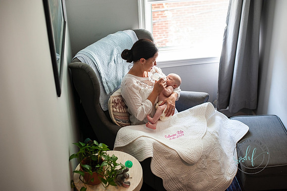 In home newborn session