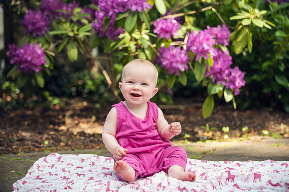 Catherine sitting up
