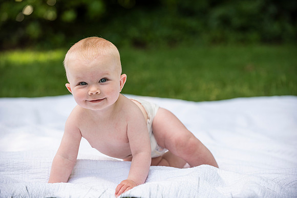 Catherine sitting up