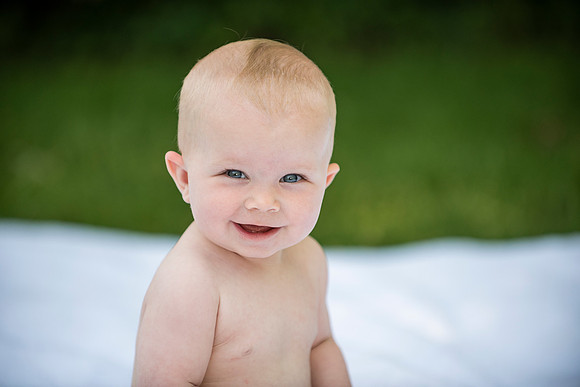 Catherine sitting up