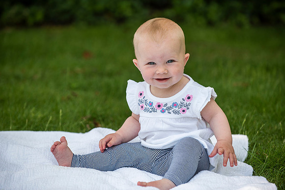 Catherine sitting up