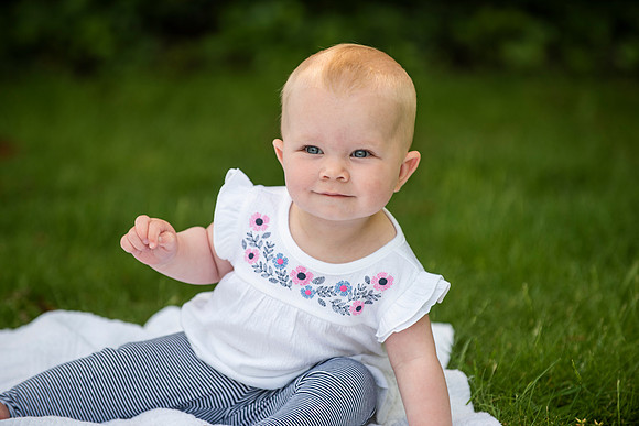 Catherine sitting up