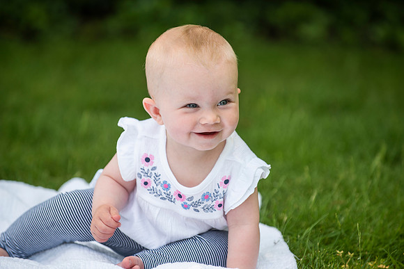 Catherine sitting up