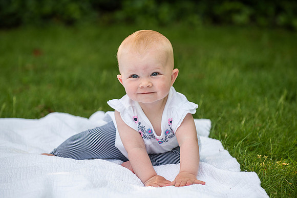 Catherine sitting up