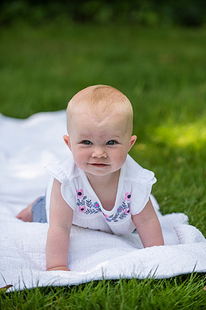 Catherine sitting up