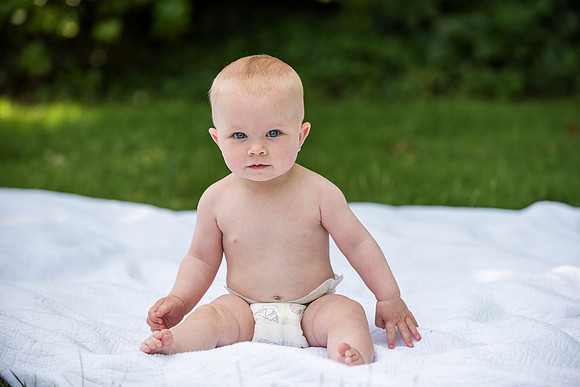 Catherine sitting up