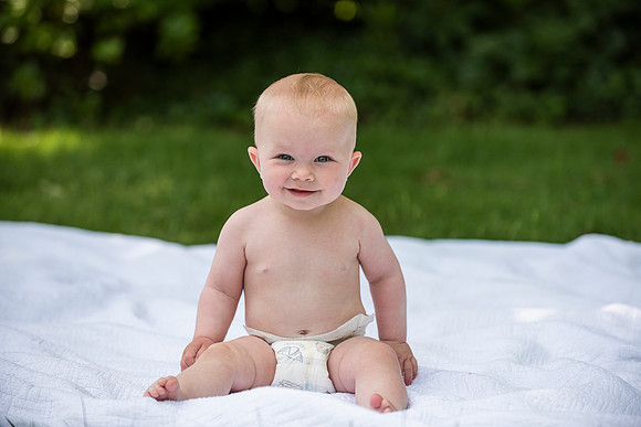 Catherine sitting up