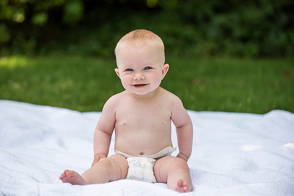 Catherine sitting up