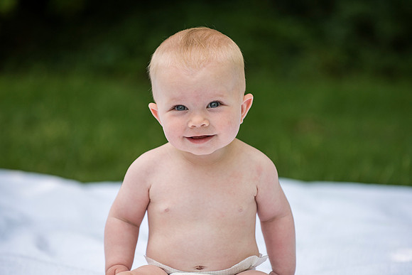 Catherine sitting up