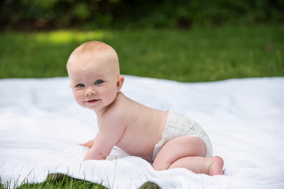 Catherine sitting up
