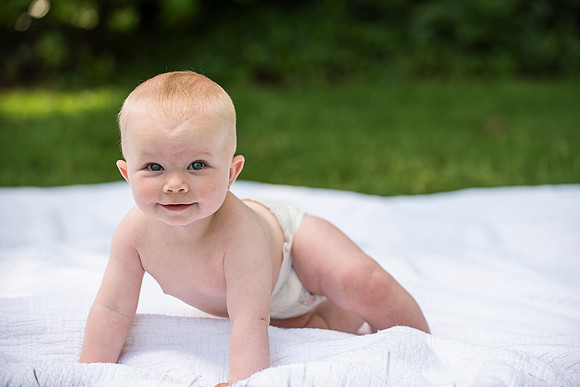 Catherine sitting up