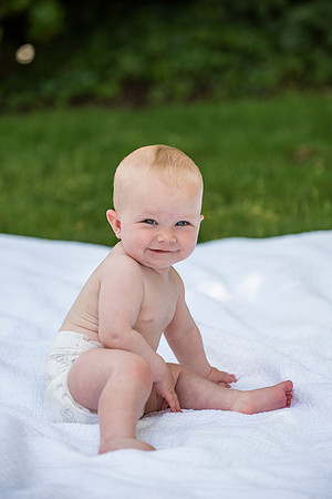 Catherine sitting up