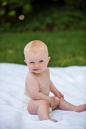 Catherine sitting up