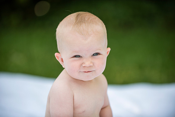 Catherine sitting up
