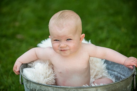 Catherine sitting up
