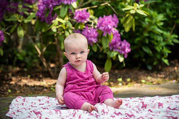 Catherine sitting up