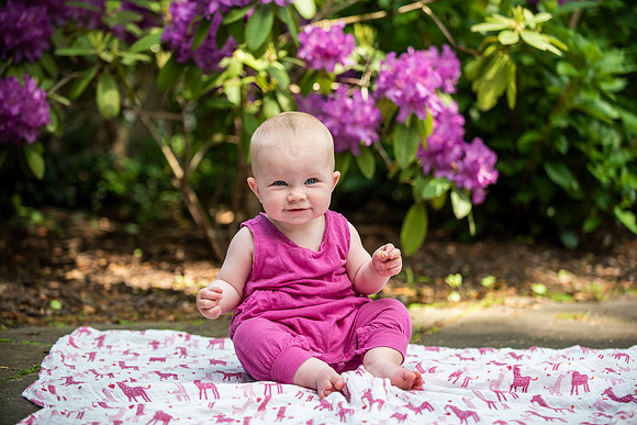 Catherine sitting up