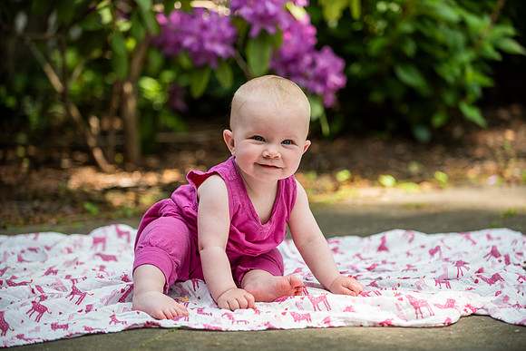 Catherine sitting up