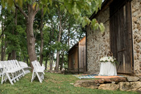 back of barn ceremony