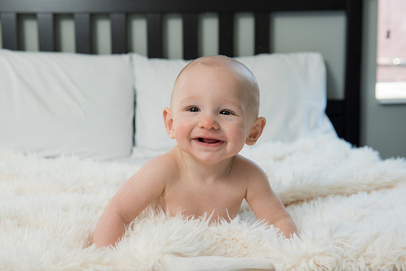 baby Tyler sitting up