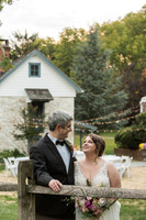 bride and groom side yard tent