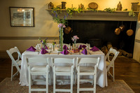 dinner room with fireplace